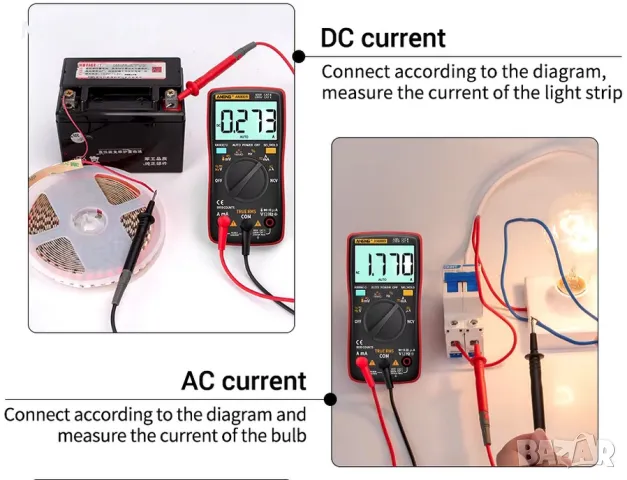Мултиметър ANENG AN8009 True-RMS, снимка 7 - Други инструменти - 48051378