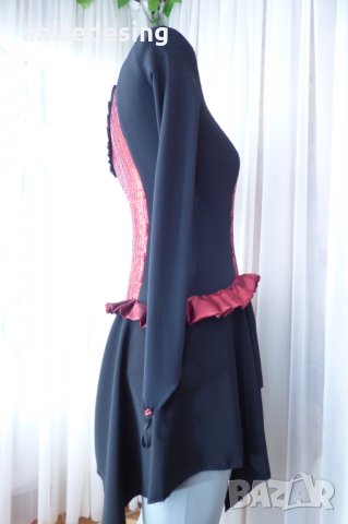 рокля за спортни танци комбинация между червено и черно, снимка 12 - Детски рокли и поли - 32895884