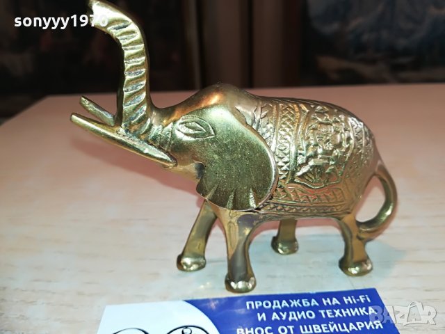 СЛОН-МЕД/МЕСИНГ-ВНОС ХОЛАНДИЯ-10Х9Х5СМ, снимка 3 - Колекции - 28713193