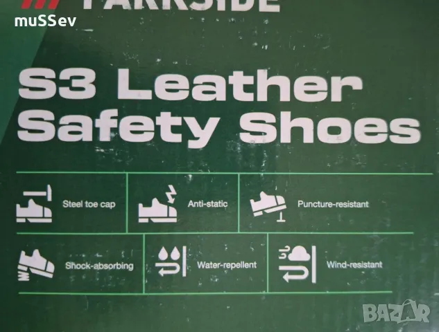 защитни кожени обувки S3 на Парксайд , снимка 2 - Други - 48708757