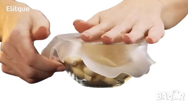 Комплект капаци силиконови 4FOOD 2 броя, ø17/23cm, снимка 3 - Други - 52831590