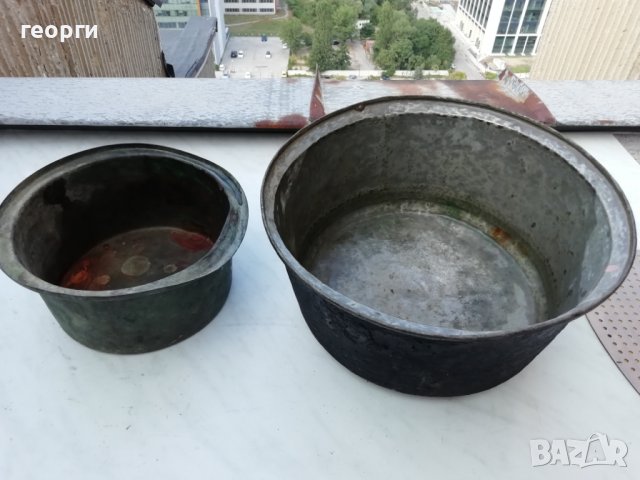 медни старинни съдове /котли/