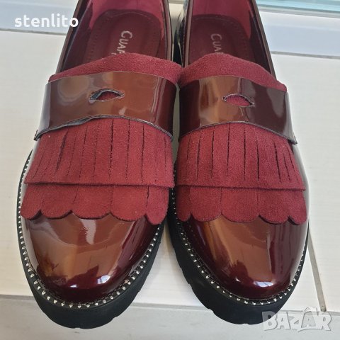 Нови дамски обувки лачено бордо № 37, снимка 3 - Дамски елегантни обувки - 34867900