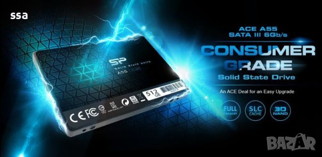 Solid State Drive (SSD) SILICON POWER A55, 2.5, 256 GB, SATA3, снимка 4 - Твърди дискове - 43203383