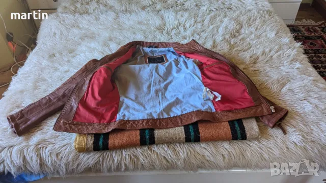 юношеско/мъжко кожено яке Zara, снимка 5 - Якета - 47419373