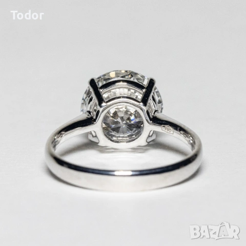 Годежен диамантен пръстен, снимка 6 - Пръстени - 53284664