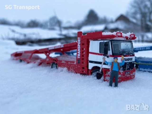 Mercedes Actros 1835 MP1 Kässbohrer SuperTrans Herpa 1:87 Автовоз, снимка 7 - Колекции - 53055688