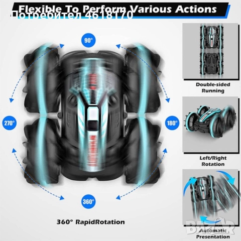 Малка количка Амфибия с 2 опции за управление – с гривна или дистанционно управление, снимка 8 - Коли, камиони, мотори, писти - 52385992