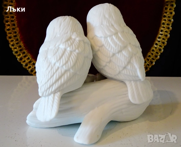 Порцеланова статуетка,фигура Бухал,Сова,злато. , снимка 5 - Статуетки - 52147432