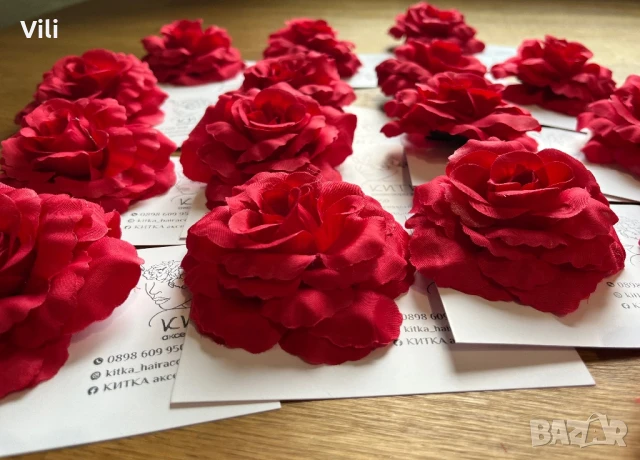 Цвете за коса ,аксесоар към носия , снимка 15 - Аксесоари за коса - 45465208