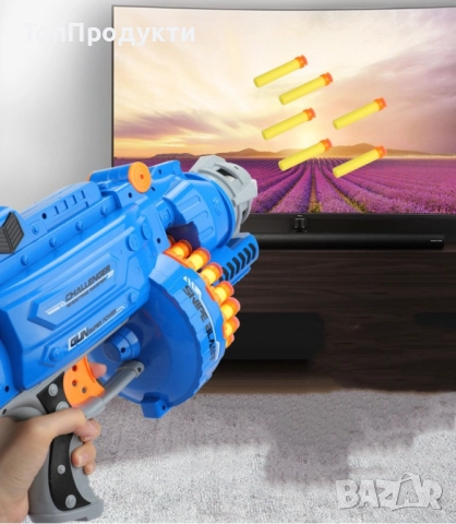 Голям детски ръчен пистолет с меки куршуми стрели, снимка 7 - Други - 52968487