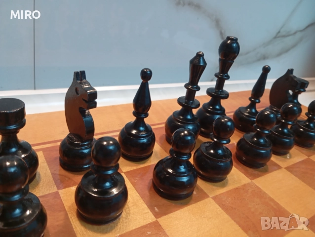 Шах с дървени фигури, снимка 8 - Шах и табла - 52631728