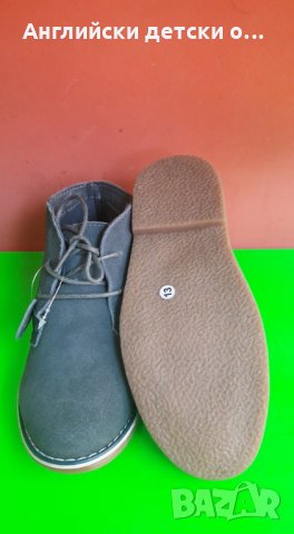 Английски детски обувки естествен набук тип КЛАРК-2 цвята, снимка 4 - Детски обувки - 28456230