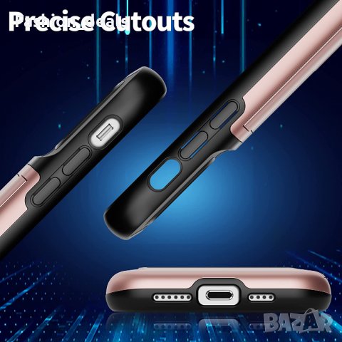 Нов защитен калъф розов кейс гръб за iPhone 13 Айфон с Поставка за карта, снимка 4 - Калъфи, кейсове - 37897299