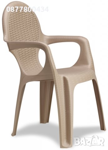 Столове имитация на ратан от полипропилен в бял,бежев,кафяв,черен цвят