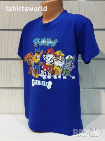 Нова детска тениска с дигитален печат PAW Patrol (Пес патрул) в цвят ротманс, снимка 3 - Детски тениски и потници - 37355434