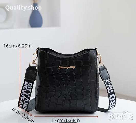 Дамска чанта през рамо с цип, снимка 3 - Чанти - 51415093