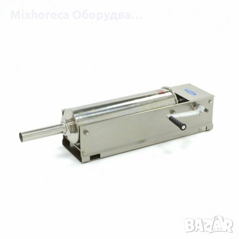 Машина за пълнене на наденици 7л - Хоризонтално - неръждаема стомана - с включени 4 приставки, снимка 3 - Обзавеждане на кухня - 34873347