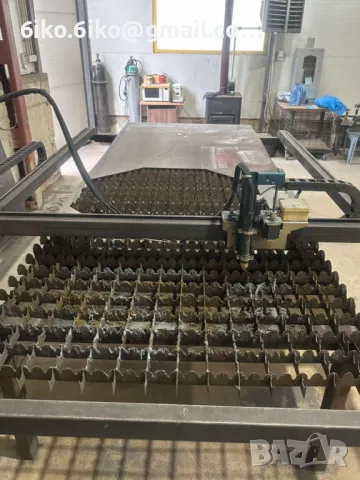 СНЦ Плазма, произведена в Разград - 180А Размери на масата 3500мм х 1500мм. Комплект с компютър и мо