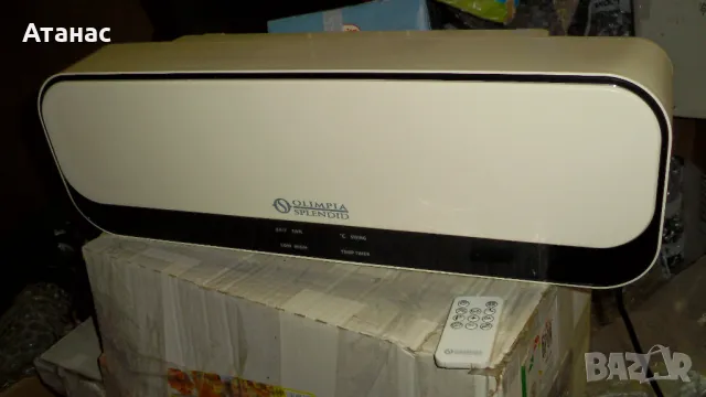   Вентилаторна печка OLIMPIA  за стена/ баня / 2000 W, LED Дисплей, Дистанционно