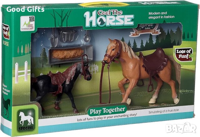 Детски комплект за игра с коне 