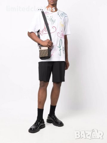 FENDI x Noel Fielding Embroidered Logo Мъжка Тениска size M и XXL, снимка 4 - Тениски - 37829495