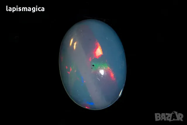 Етиопски опал 1.81ct овален кабошон, снимка 3 - Други - 49635321