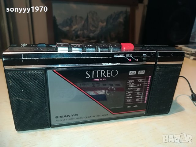 sanyo m-s200f stereo-made in japan-внос switzerland, снимка 2 - Радиокасетофони, транзистори - 28683558