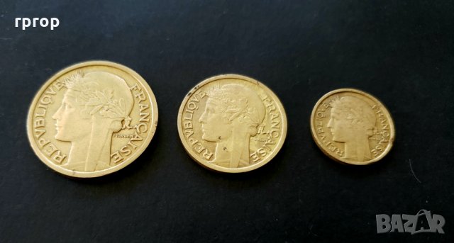 Монети. Франция. Френски франкове . 0,50 ,1 и 2 франка. По рядка година.1938, 1939 г. , снимка 6 - Нумизматика и бонистика - 32883762