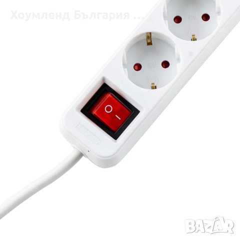 Разклонител за контакт 1.5М с 3 гнезда и ключ, снимка 3 - Друга електроника - 43199408