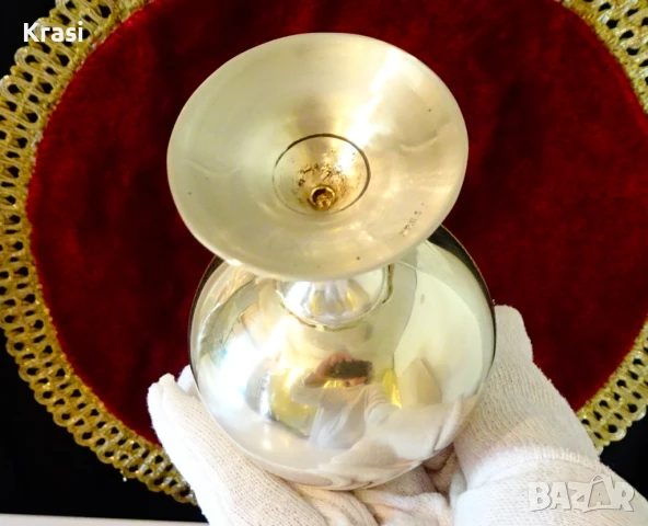 Бронзова чаша за вино,ракия,130 мл. , снимка 3 - Антикварни и старинни предмети - 50918267