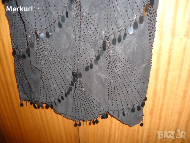 Дамска елегантна черна рокля с пайети, снимка 5 - Рокли - 27340614