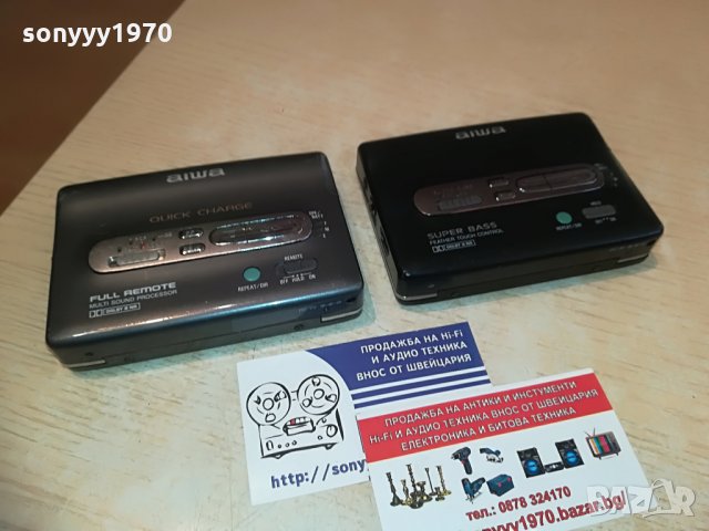 aiwa walkmen-made in singapore-mettal-2 броя, снимка 6 - MP3 и MP4 плеъри - 28436729