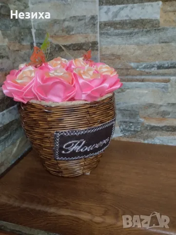 Сатенени букети , снимка 9 - Изкуствени цветя - 47982730