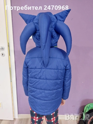 Детско зимно яке - Соник 122см., снимка 3 - Детски якета и елеци - 53140924