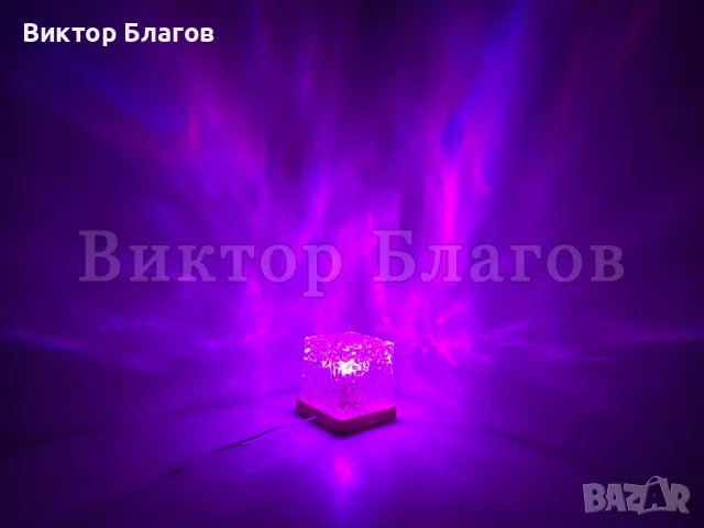 Квадратна лампа проектор - въртяща, снимка 9 - Настолни лампи - 49853322