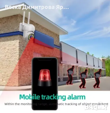 Icseee - Smart Wi-Fi камера с нощно виждане, 360° контрол, IP66, снимка 4 - Камери - 49135522