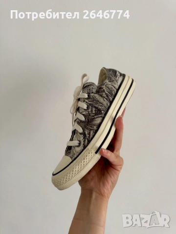 Converse Chuck Taylor All Star Low, бял/зелен цвят, размер 36., снимка 5 - Кецове - 52263402