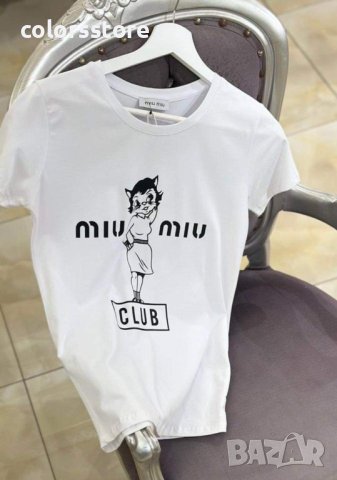 Дамска бяла тениска  MiuMiu IM226, снимка 1 - Тениски - 34095277