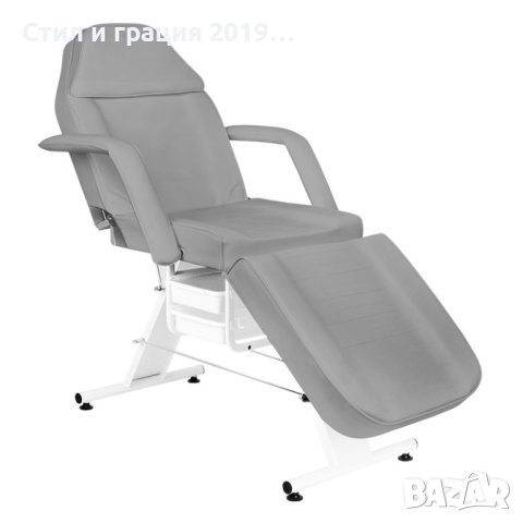 Фиксирана кушетка A 202 180 х 63/83 х 74 см - сива/бяла, снимка 5 - Кушетки - 43837064