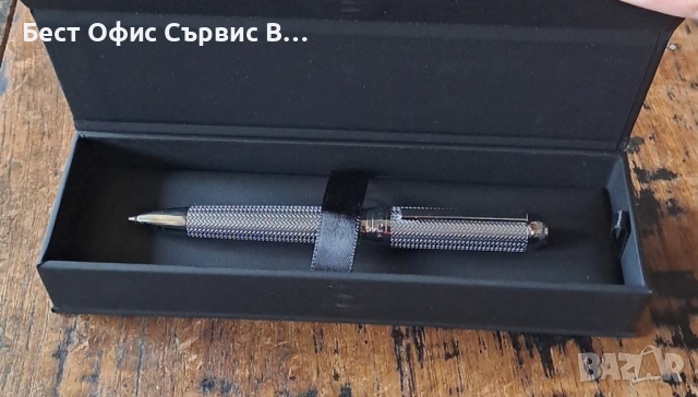 химикалка HUGO BOSS Elemental сребро метал с шарки тип рибена кост, снимка 4 - Ученически пособия, канцеларски материали - 53382566