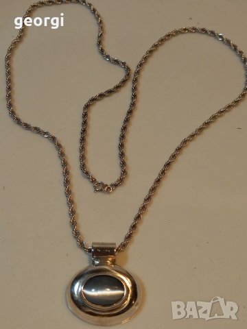 Сребърно колие с висулка , снимка 2 - Колиета, медальони, синджири - 39341179
