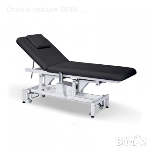 Електрическа кушетка Mary (1 мотор) 187 х 73 x 68/90 см - черна, снимка 2 - Кушетки - 43361375