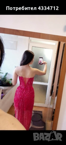 Абитуриентска рокля червена , снимка 4 - Рокли - 53489510