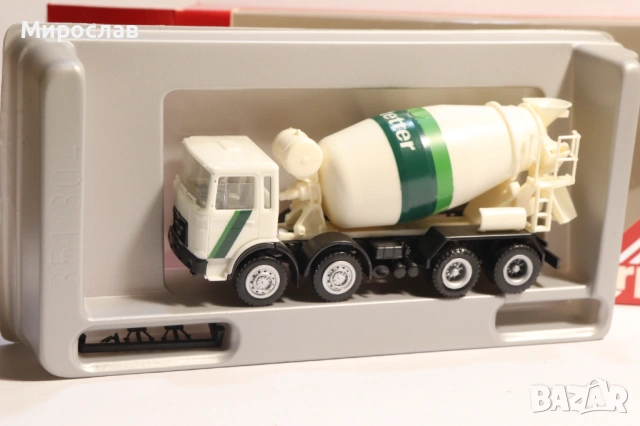 HERPA H0 1/87 MAN БЕТОНОВОЗ МИКСЕР МОДЕЛ КОЛИЧКА КАМИОН, снимка 4 - Колекции - 53371556