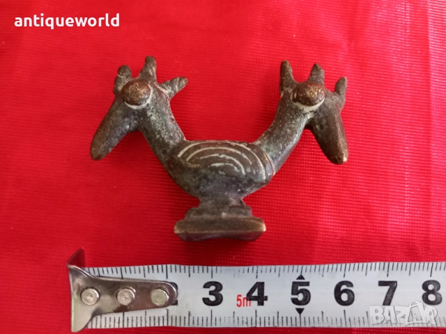 Римска Зооморфна Статуетка Двуглава Птица 2Век Реплика, снимка 4 - Антикварни и старинни предмети - 51917104