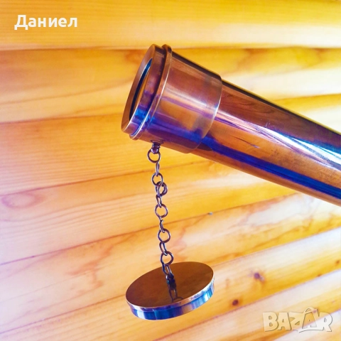 Телескоп, далекоглед от бронз на тринога с античен дизайн., снимка 13 - Други ценни предмети - 43253819
