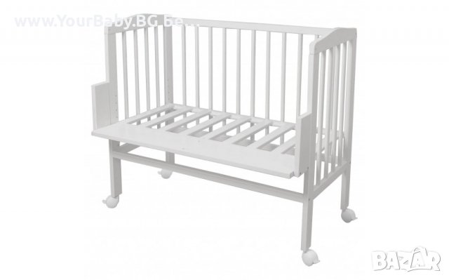 ТОП Странично Легло 2в1 тип Next to Me с Матрак - Цвят Бяло, снимка 12 - Кошарки - 37978716