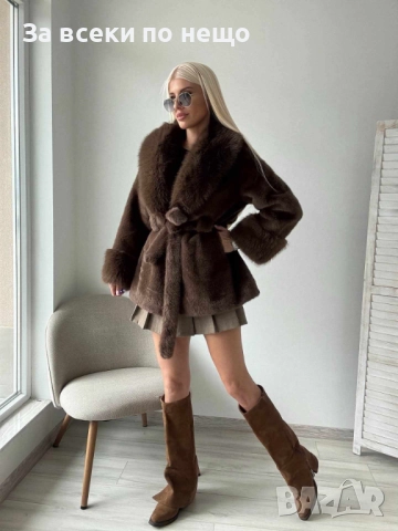 Дамско Зимно Пухкаво Кожухче - 2 Цвята Код W.S.O.22, снимка 3 - Якета - 52579901