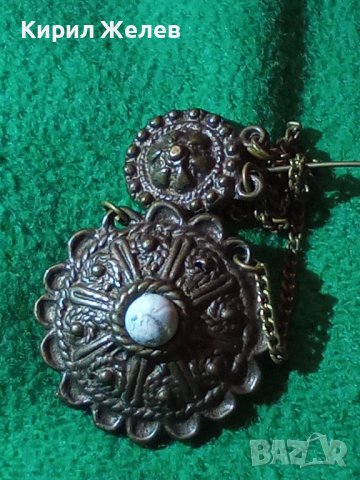 ВЪЗРОЖДЕНСКА ФИЛИГРАННА СКЪПОЦЕННА БРОНЗОВА ЗАБОДКА БРОШКА СТАР НАКИТ БИЖУ МНОГО РЯДКО 11868, снимка 6 - Антикварни и старинни предмети - 30285530
